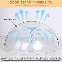 Vista 5 de Cubierta Volteable para Salpicaduras de Microondas, Cubierta de Microondas para Alimentos, Platos, Cubierta de Plato de Microondas Más Alta