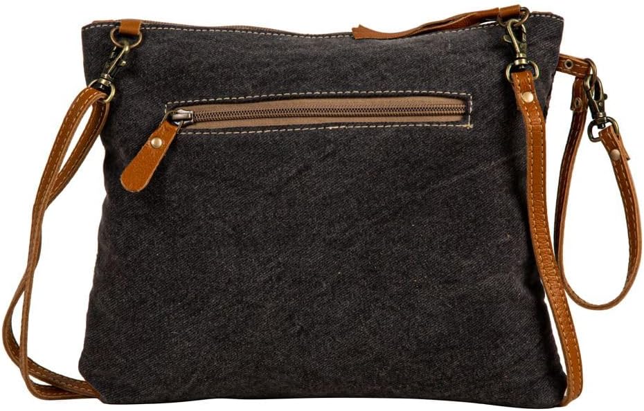Western Leather Crossbody Bag for Women - Canvas Purse Shoulder Handbag Bison