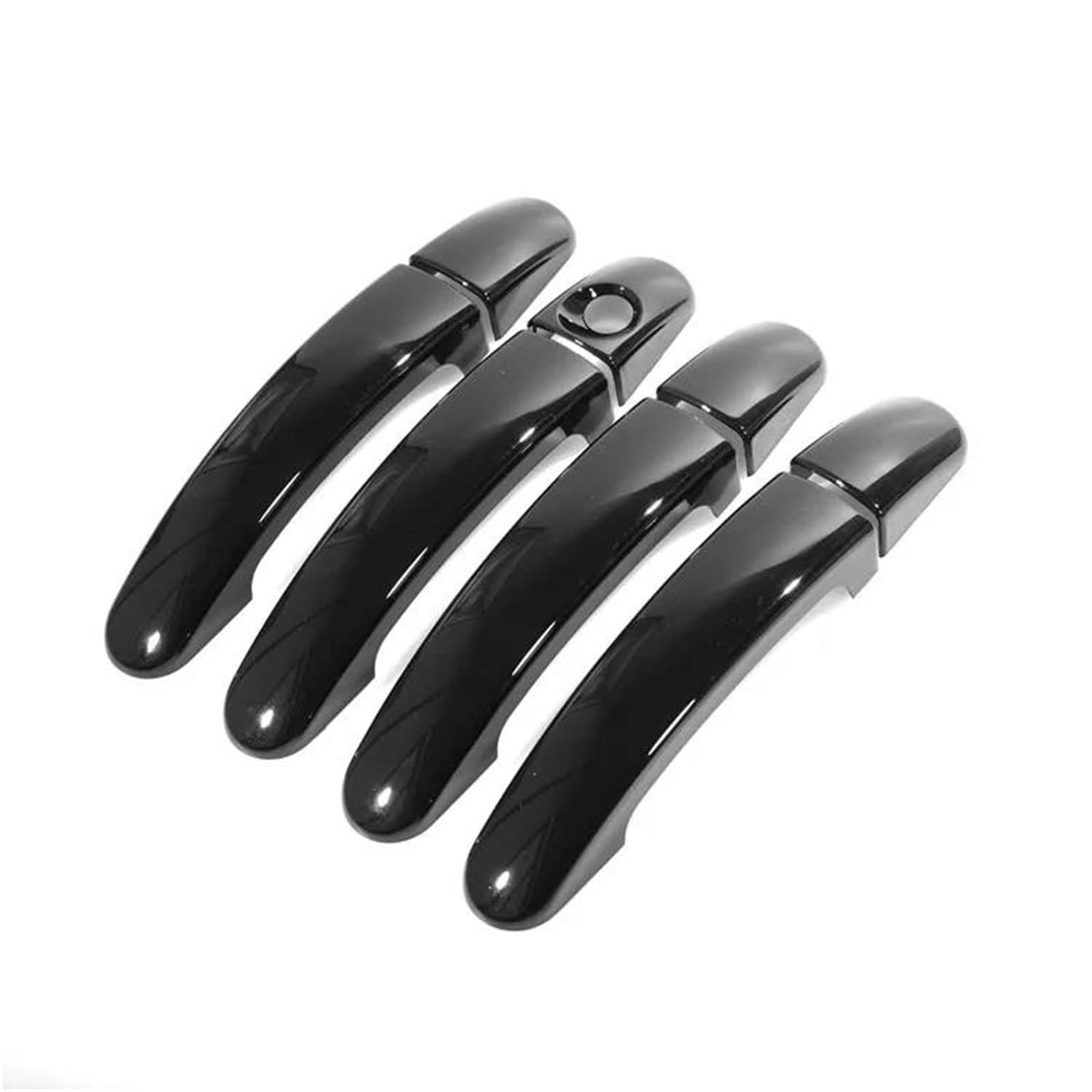YYTEMD Chrome Car Door Handle Cover Trim Overlays Accessories for Ford for Focus 2005-2011 Chrome(Black)