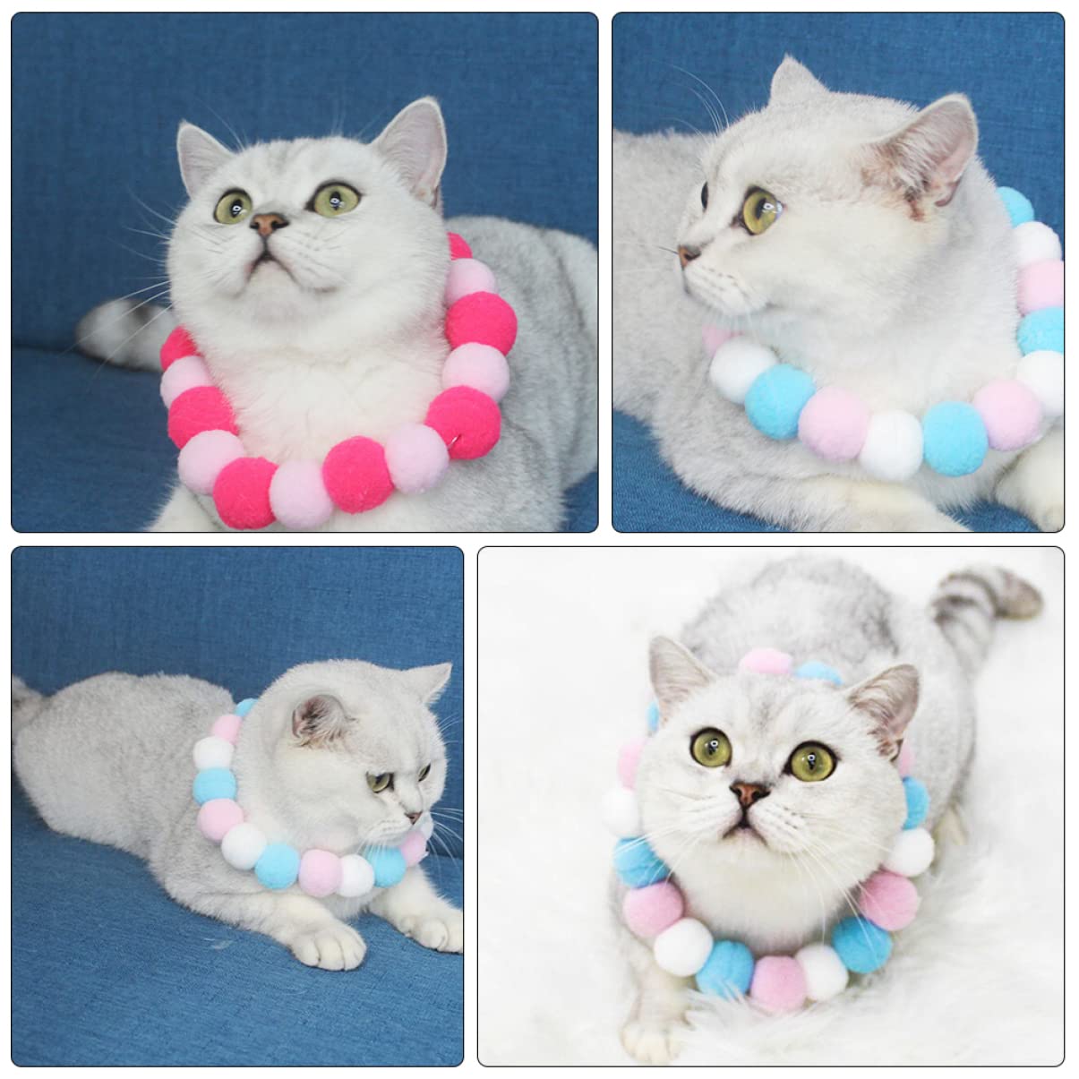 POPETPOP 6pièces Collier pour Animaux De Compagnie avec Boule Peluche Ensemble pour Chiens Et Parfait pour Et