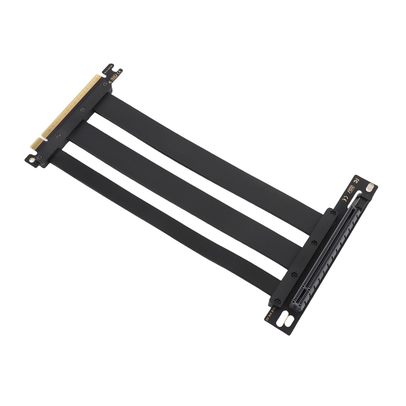 Dioche Kabel PCIe 4.0 PCIe 4.0 X16 Szybki Ekspander Karty rozszerzeń GPU z Kablem Odpornym na Zginanie, Czarny, 11,8 Cala (30cm)