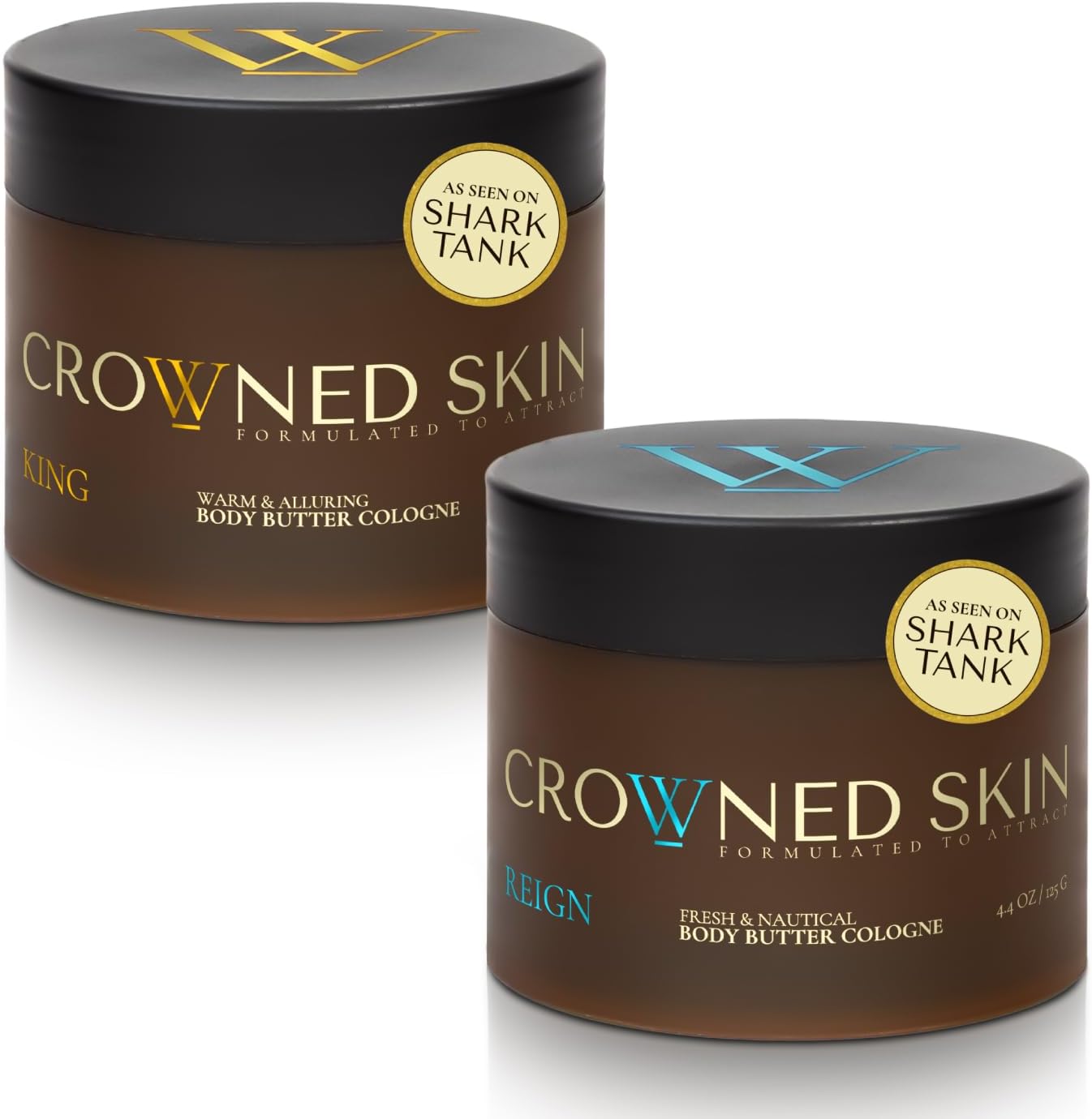 Reign and King Body Butter Cologne Bundle | As Seen On Shark Tank | Skin Care Set with Sandalwood, Leather, Fresh, & Nautical Scents | Natural Shea & Mango Butters | All-Day Fragrance
