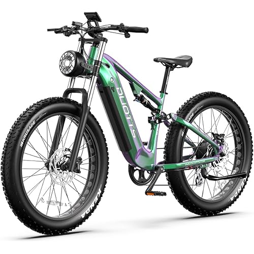 E26 Electric Bike for Adults, 1500W Peak Motor E-Bike, 48V 20Ah 4.0'' Fat Tire Electric Mountain Bike, Ebike with 75 Miles 31MPH, Four-Piston Hydraulic Brakes