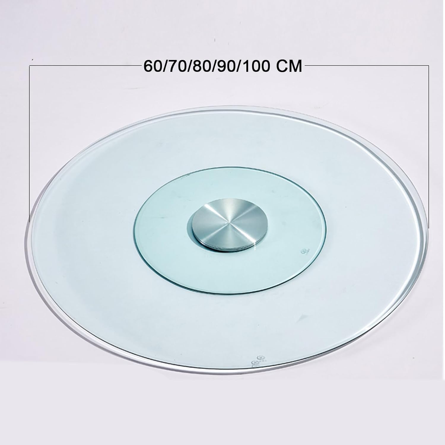 Plateau tournant Lazy Susan, écran en verre trempé, roulement en alliage d'aluminium pour cuisine et salle à manger, idéal pour partager facilement les aliments