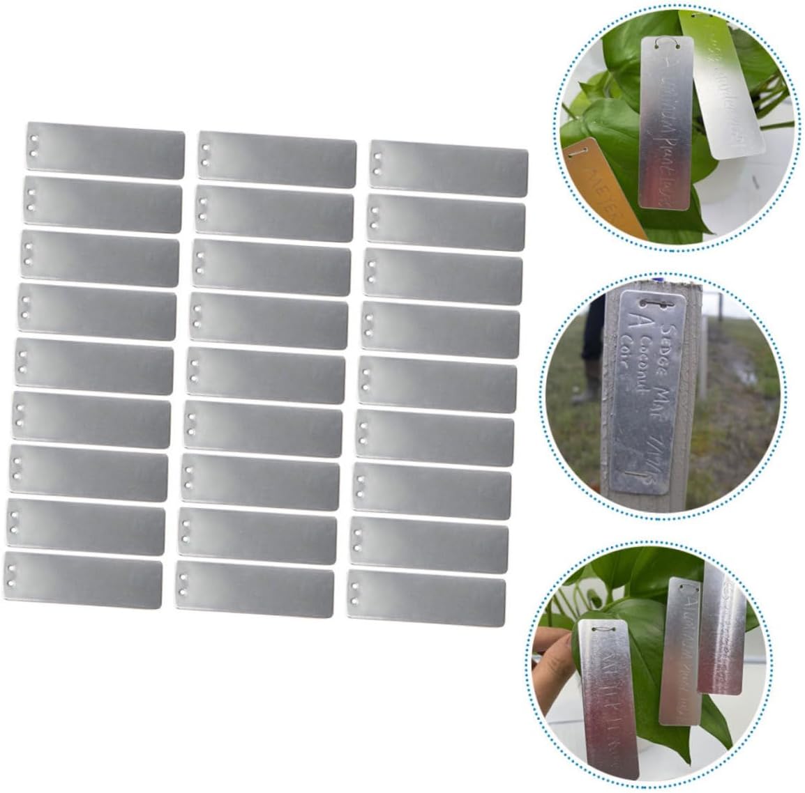BESTonZON 100pcs Metal Plant Labels Garden Tags Reusable Plant Name Tags for Outdoor and Succulents Sturdy
