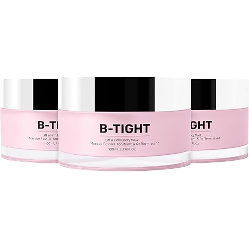MAËLYS B-TIGHT Lift & Firm Booty Mask - Skin Tightening & Firming Cream for Booty & Thighs - Cellulite Cream with Caffeine & Brazilian Peppertree - Butt Mask for Smooth-Looking Skin (3 Pack)
