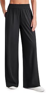 G4Free Chillwhisp Wide Leg Pants Women Elastic Waist Lightweight Summer