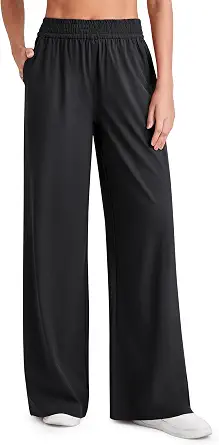 G4Free Chillwhisp Lightweight Flowy Wide Leg Pants Women Elastic Waist Palazzo Pants Summer Beach Vacation