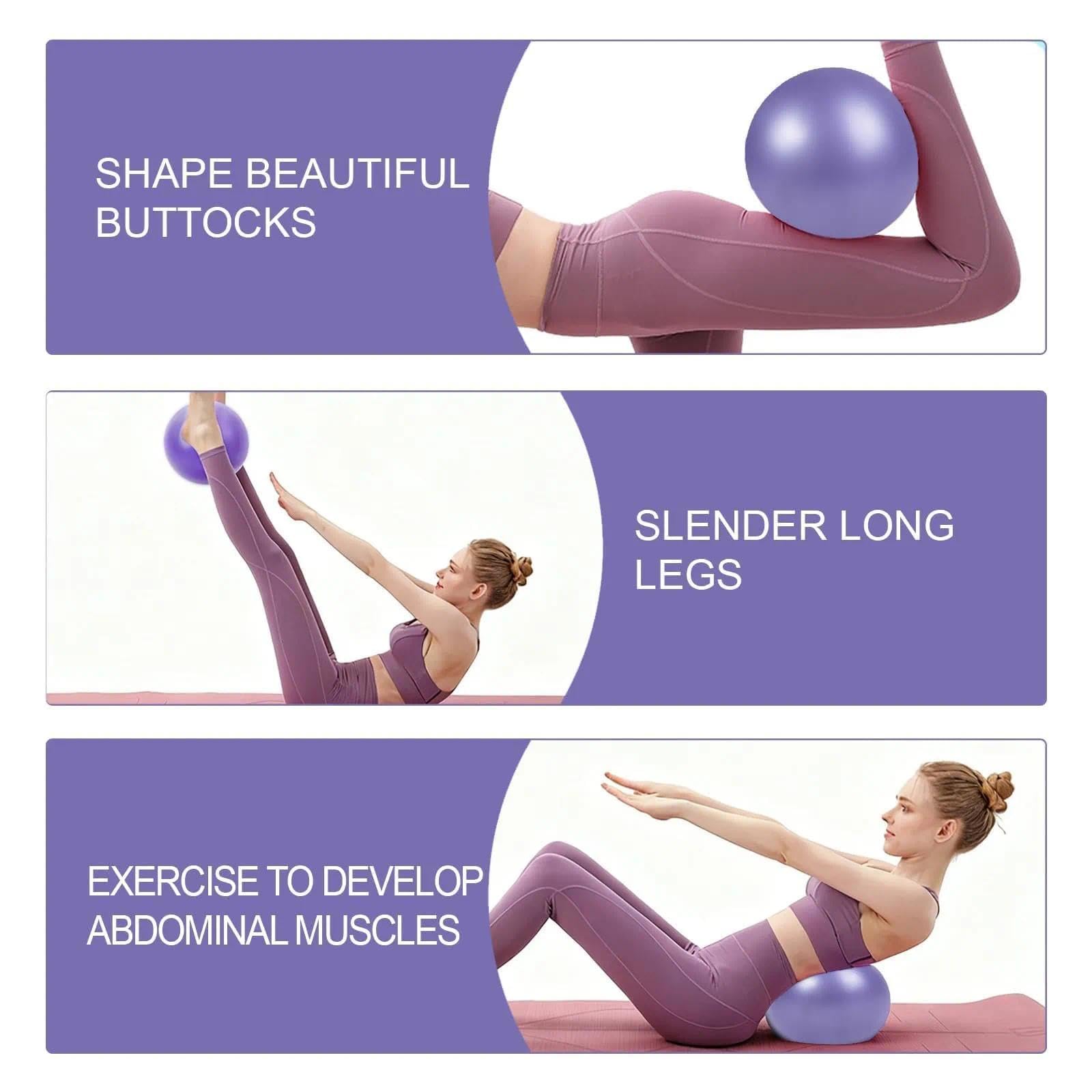 Ballon de Pilates 22cm avec Ceinture Élastique pour Yoga, Grossesse, Kinésithérapie