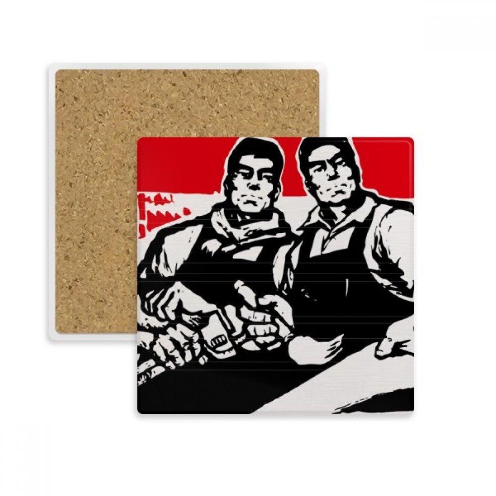 Coaster dessous de verre en pierre pour table basse et bureau