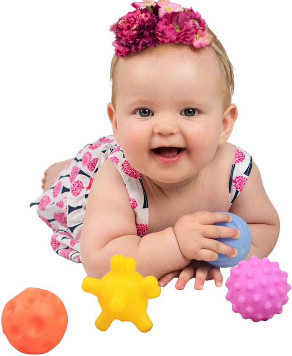 Soft Sensory Balls 4PCS 6M+ Smily Play