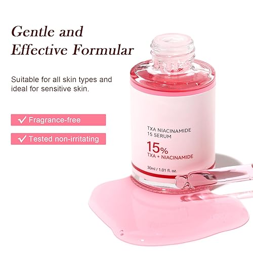Miniatura 4 de Suero de niacinamida 10% + TXA 5% ácido para la cara, suero de manchas oscuras para tono de piel desigual y cuidado de hidratación, sin fragancia,