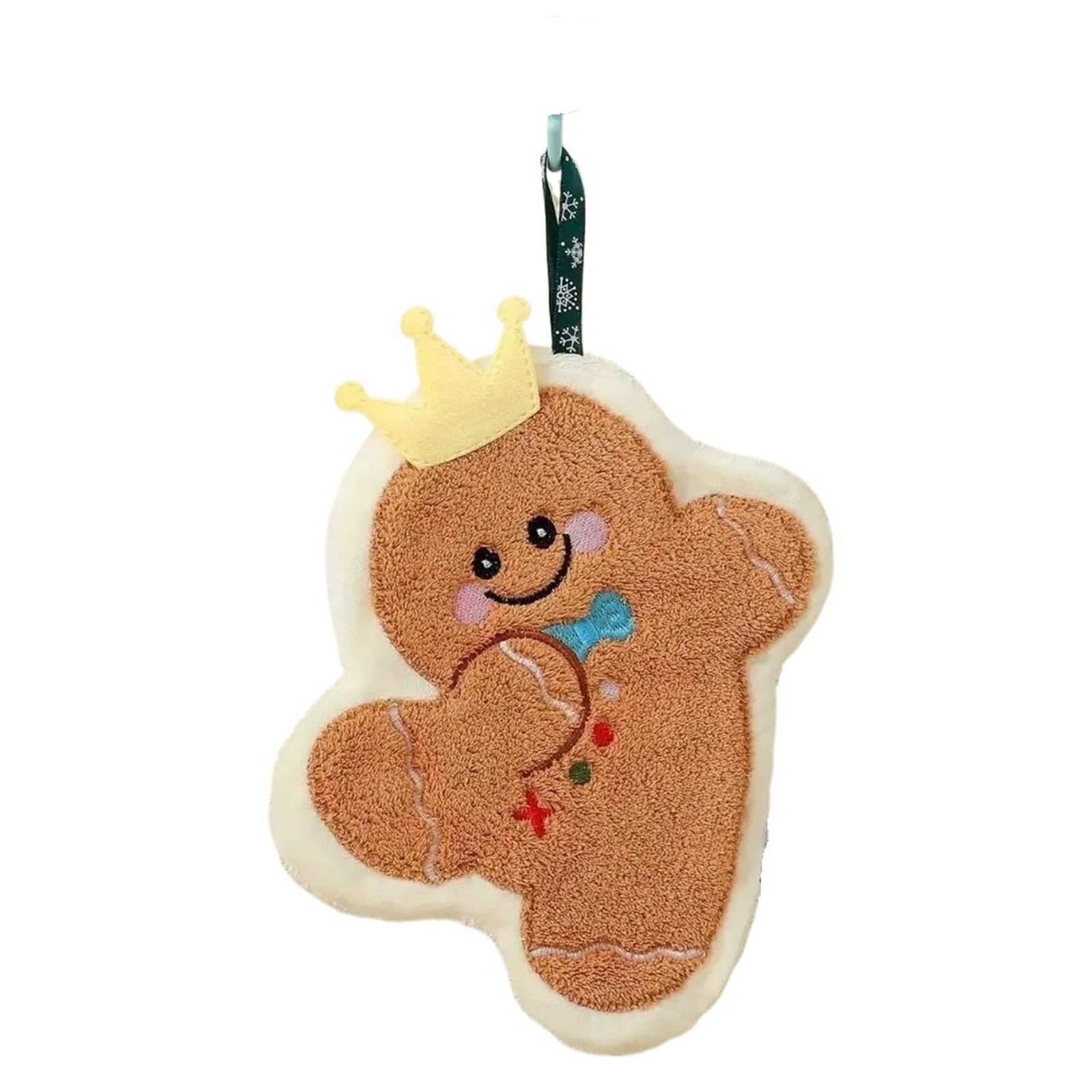 PPdingding 2pcs Merry Christmas Hand Towels - Santa Claus & Xmas Tree Kitchen Towels for Holiday Decor(Gingerbread Men)