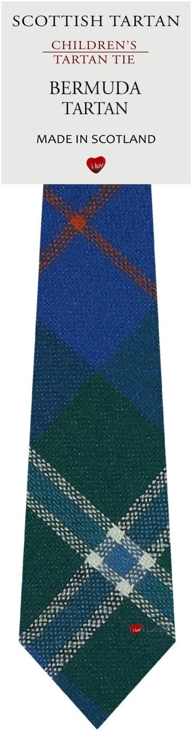 I LUV LTD Boys All Wool Tie Woven And Made in Scotland in Bermuda USA Tartan