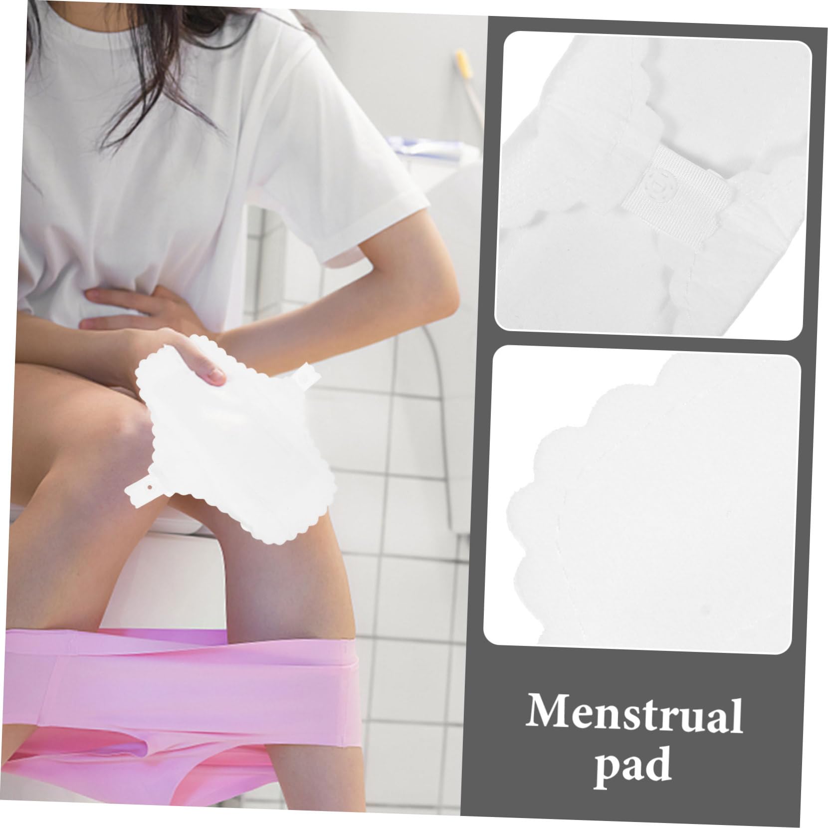COLLBATH 20 Piezas paño menstrual lavable compresa menstrual absorbente escritos de las señoras calzoncillos absorbentes cuecas menstruales bragas braguitas postparto servilleta sanitaria