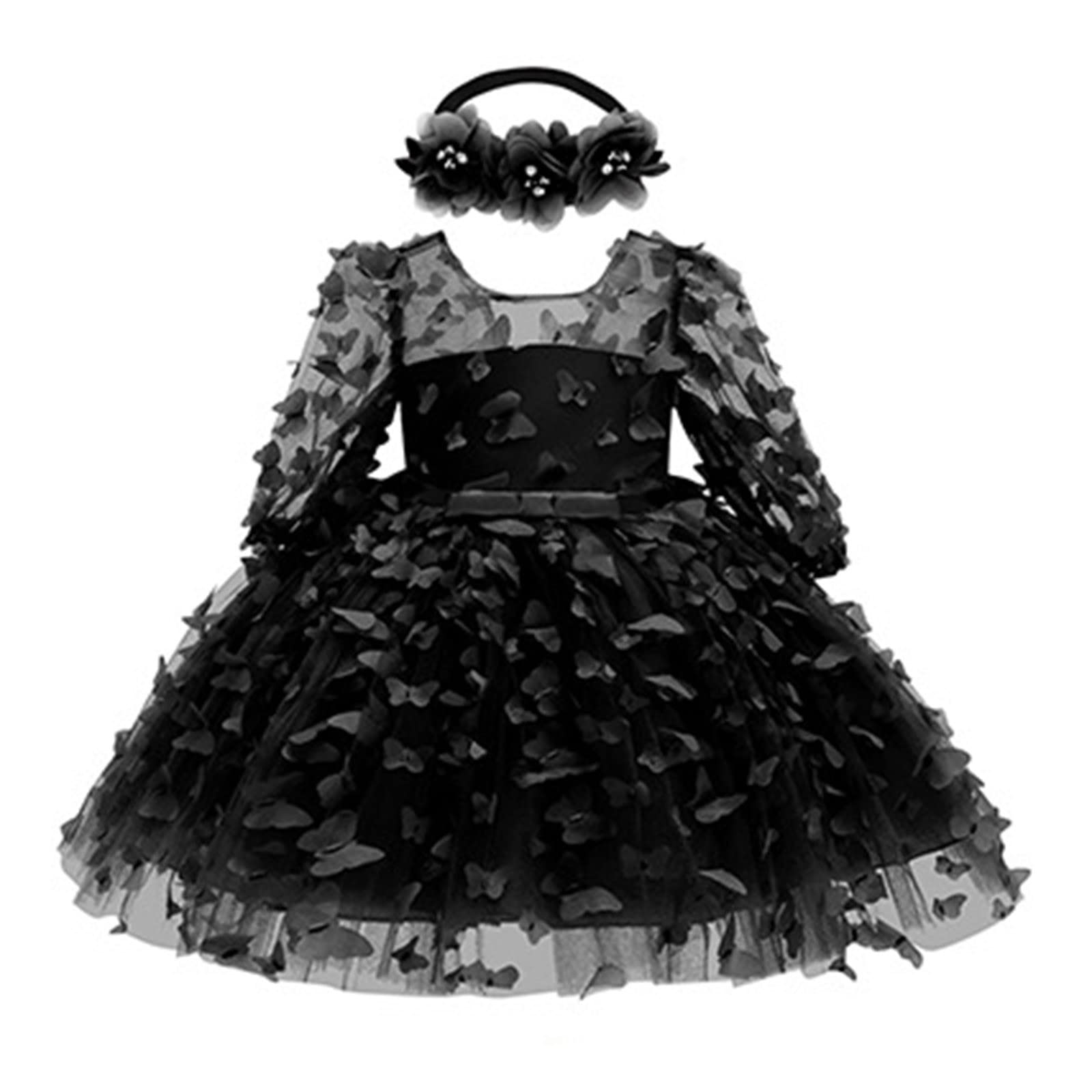 black white infant dresses Elegant Baby Girls Black and White Contrast Color Bow Sling Princess Dress Toddler Communion Dress