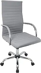 Cadeira Eames Esteirinha Presidente Escritório Boston Eames Alta Cinza - Lianto Decor