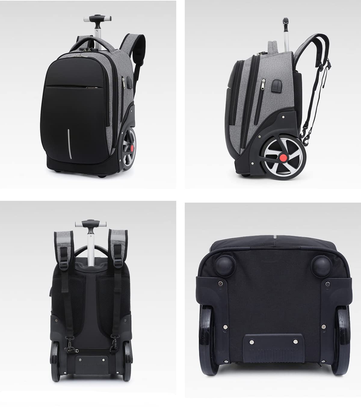 Zaino Trolley 19 Pollici Porta PC Portatili Antifurto Caricatore USB Viaggio Ufficio Scuola