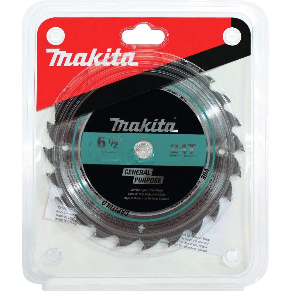 Makita T-01404 24T Framing Carbide-Tipped Saw Blade, 6-1/2"