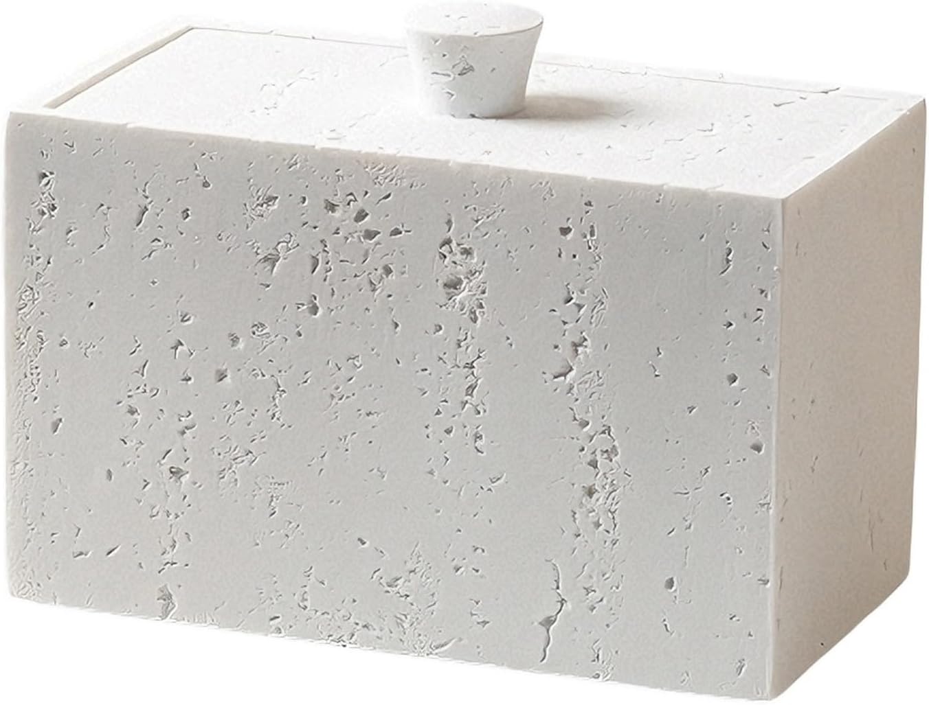 for Families Resin Holders Organizers Cotton Swab and Toothpicks Dispenser Stone Look Easy Sturdy Resin Organizers for Desk