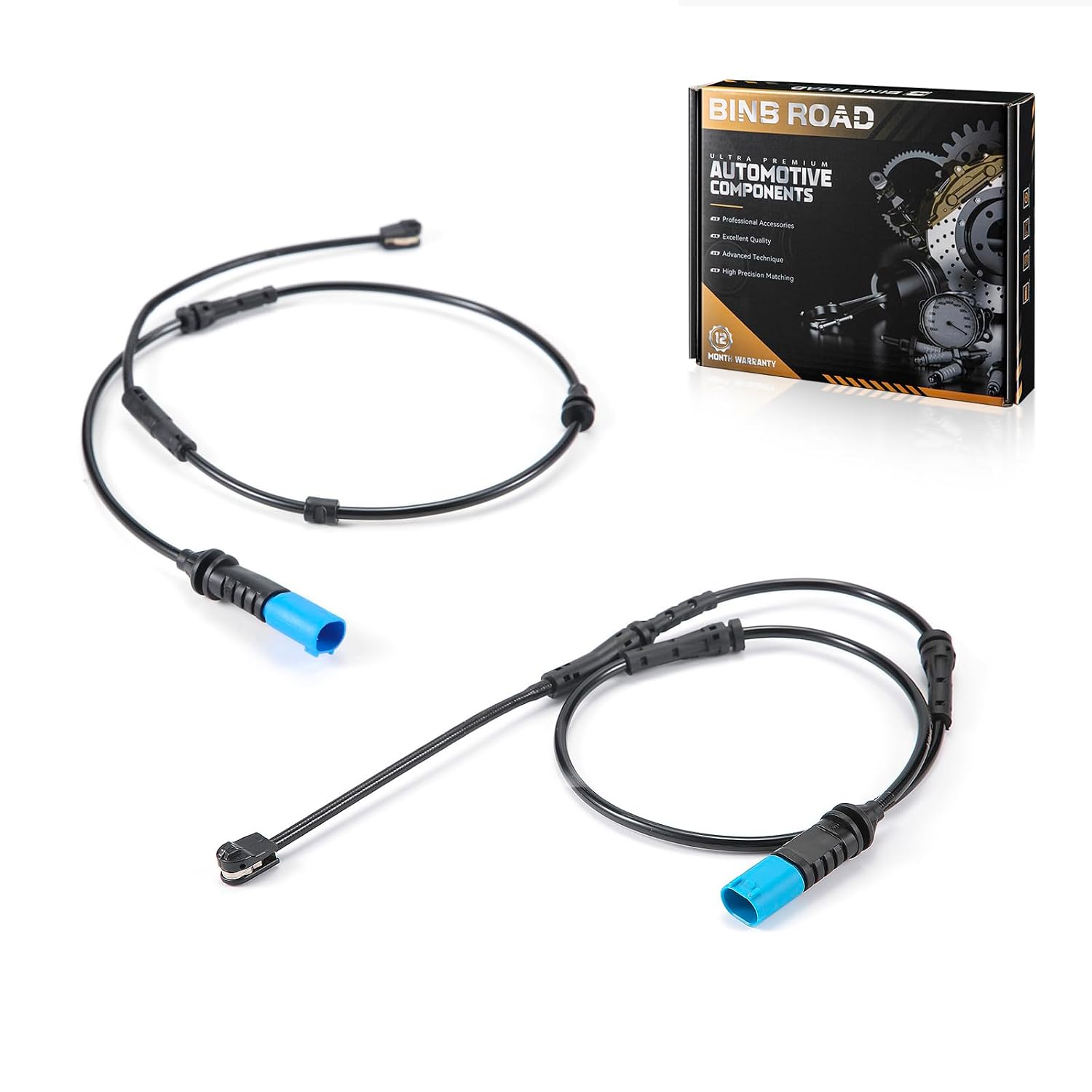 2Pcs Front and Rear Brake Pad Wear Sensor Compatible with BMW X3 X4 F97 F98 G01 G02 2016-2019 (Replaces 34356870351 + 34356870350)