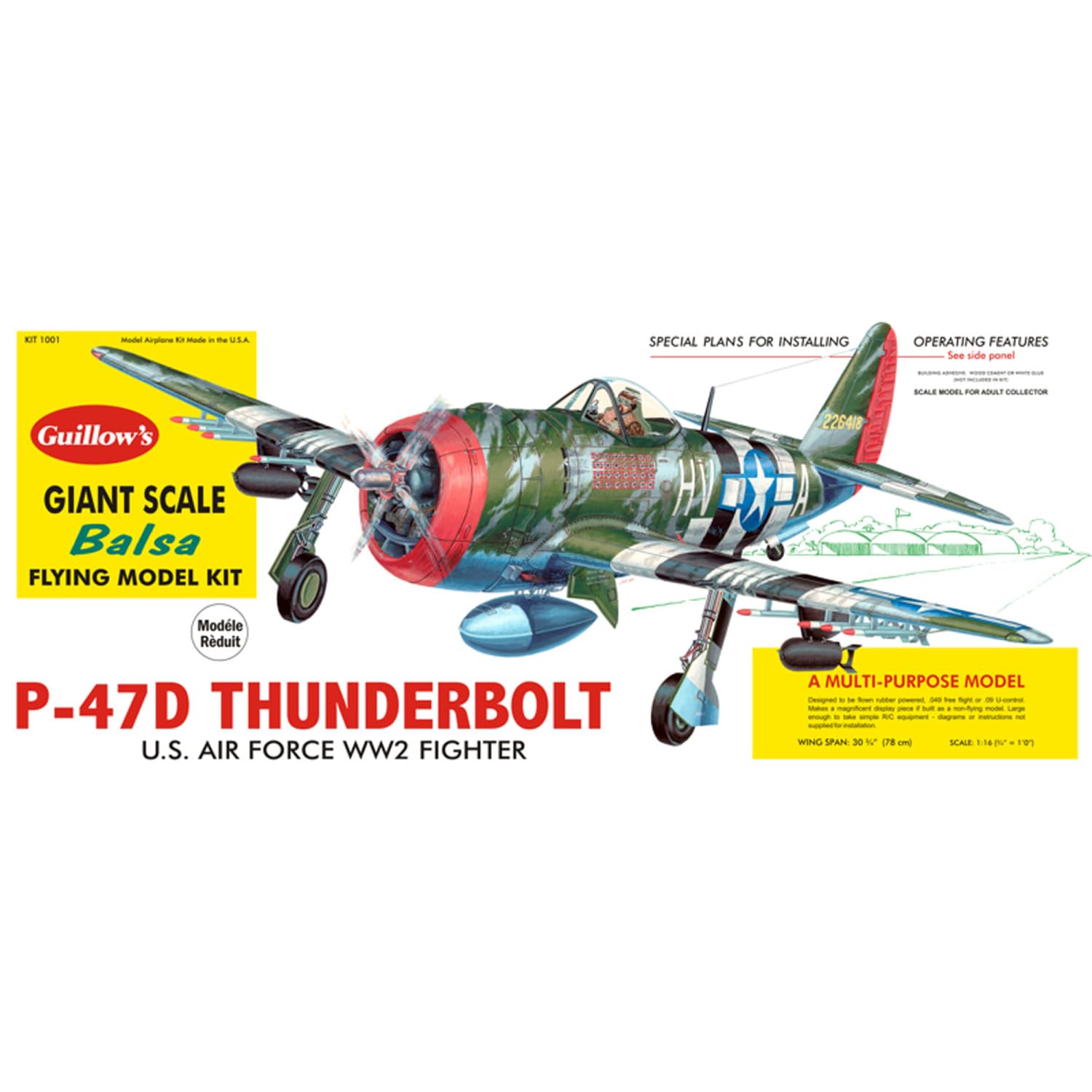 Guillow's P-47D Thunderbolt Model Kit