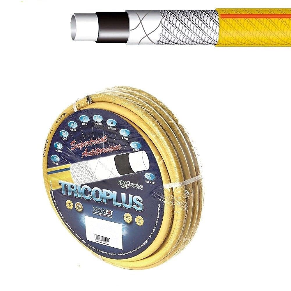 PRO GARDEN Tubo per irrigazione da giardino, 6 strati, TrikoPlus, 50 metri, diametro 1/2'-30 mm