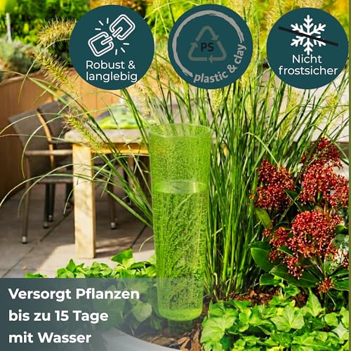 Foto von Scheurich 58869 Copa XXL, Wasserspender aus Kunststoff und Tonkegel, Green, 32 cm hoch, 1,0 Vol., 13 x 13 x 37 cm