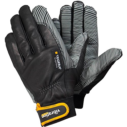 Ejendals Vibrationsdämpfender Tegera 9181 Handschuh, Größe 11, 1 Stück, schwarz/gelb, 9181-11