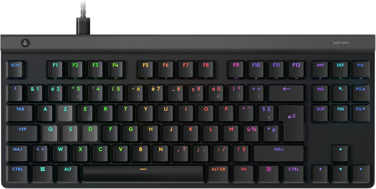 G515 RAPID TKL, Tastiera gaming cablata a profilo ribassato, Layout ÔÇÄFrancese AZERTY - Nero