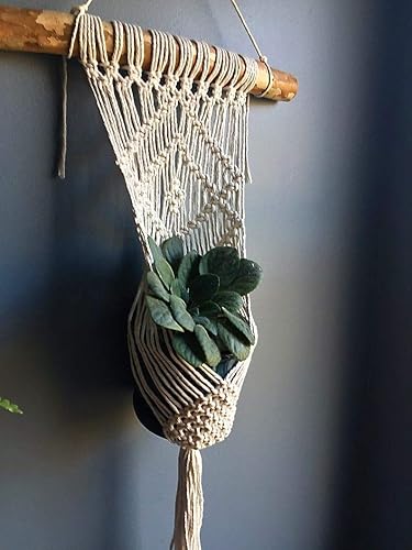 Miniatura 3 de WILD COTTON Macrame Plant Hanger Indoor Hanging Planter - Macrame Plant Holder - Macrame Plant Hanging - Macrame Plant Hangers Large - Driftwood