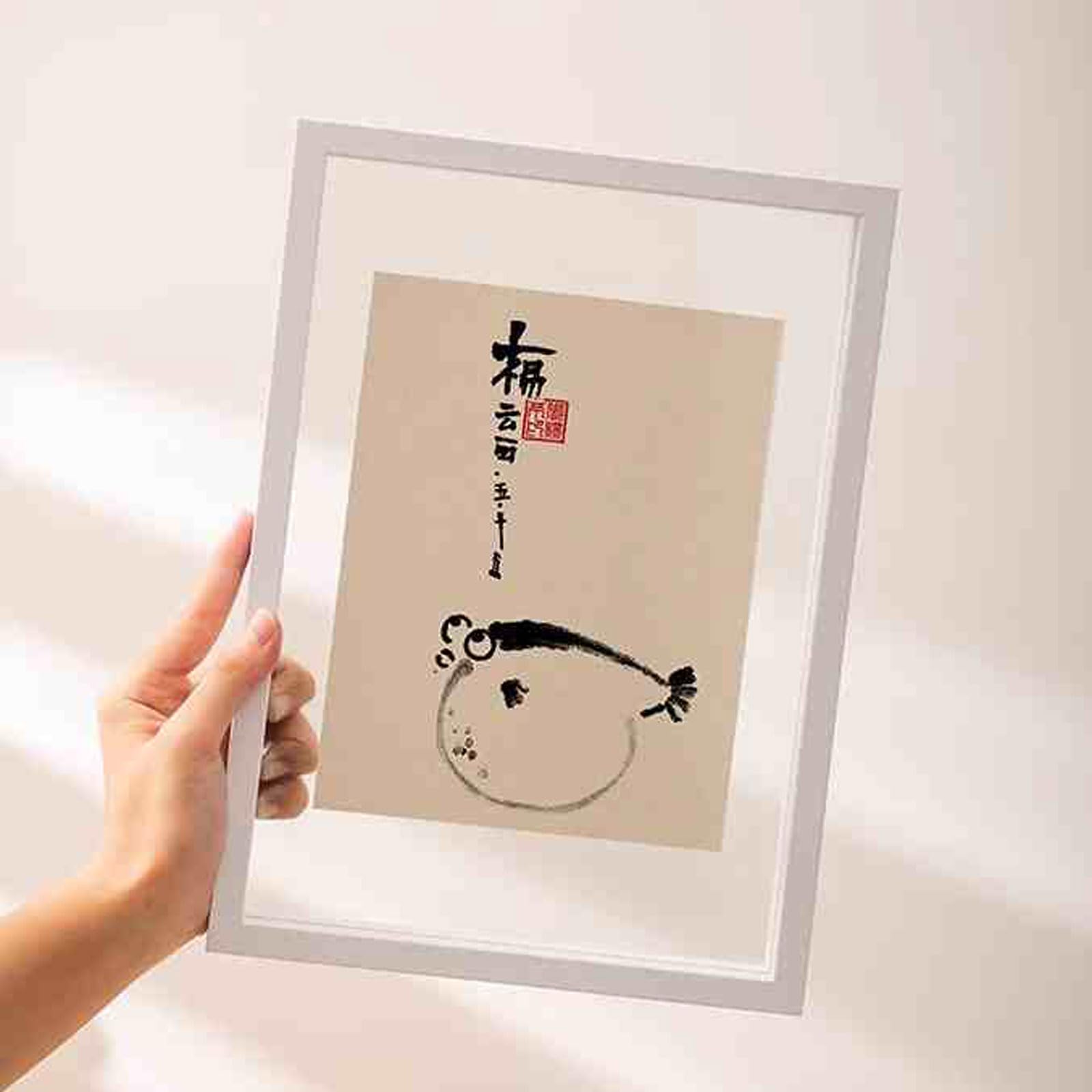 Machtiging Floating Frame Double Sided,Floating Glass Frames,A4 Wooden Frame,Floating Frame For Canvas,Double Glass Picture Frame Display Photo,Double-Sided,For Picture Desktop Decoration,Artworks