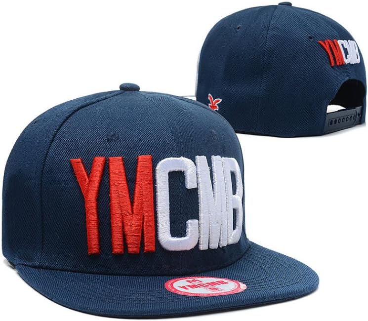 MissHats YMCMB Baseball Cap Collection Large Dark Blue and Red & White Logo