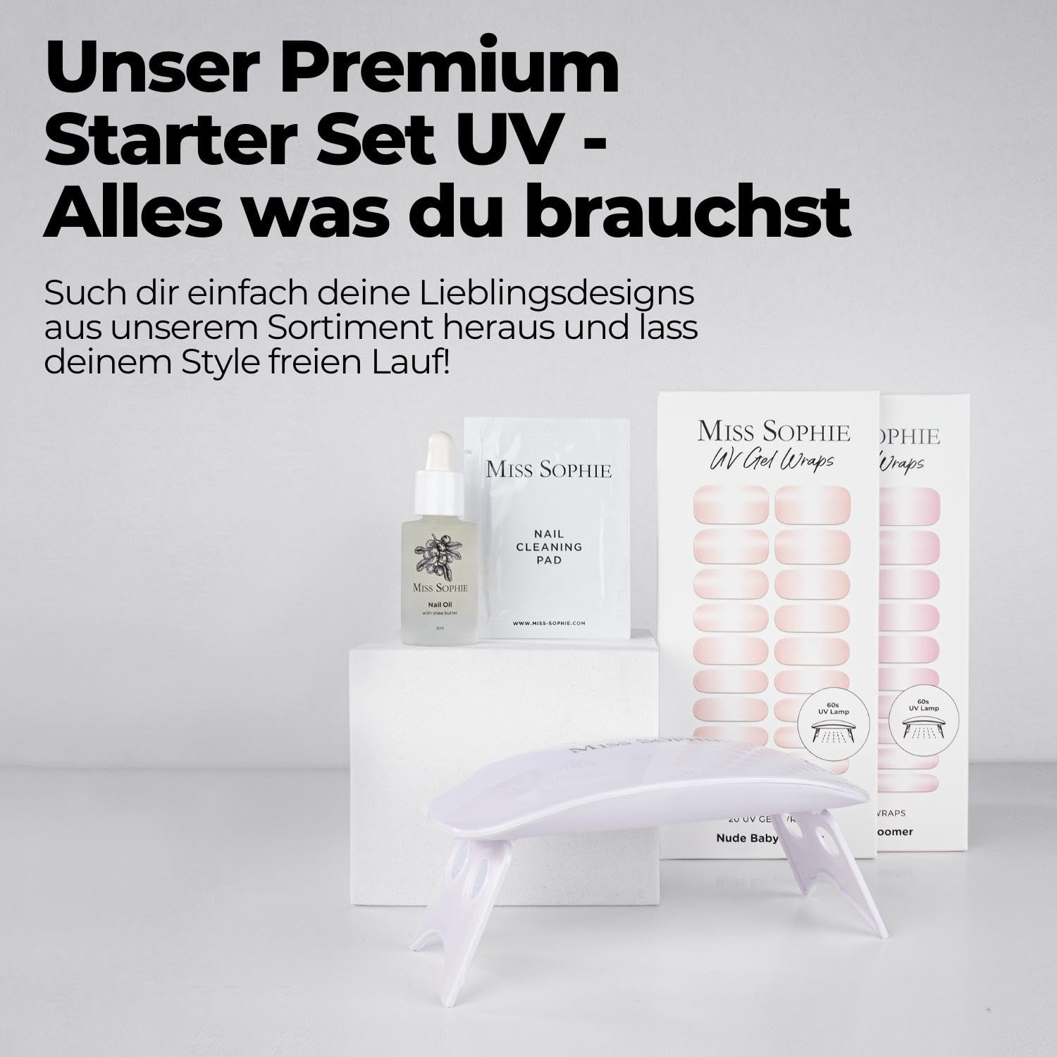 Fogli per unghie Miss Sophie UV Gel Coral Crush UV I 20 strisce di smalto gel UV monocromatiche I Per unghie delle mani e dei piedi
