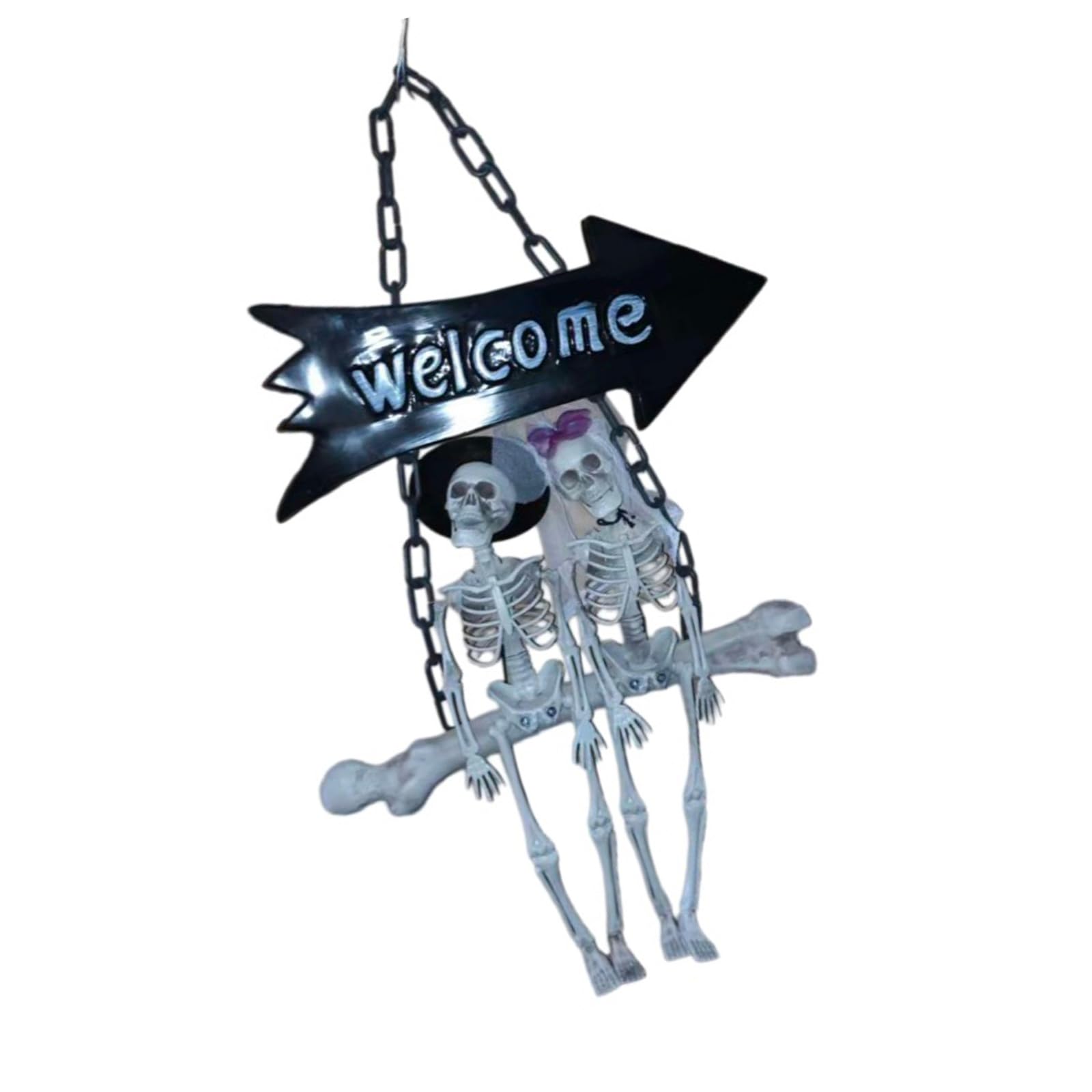 PANGBOER Skeleton Couple Wedding Theme Horror Decoration for Halloween Parties and Themed Party Decorative Ornament P