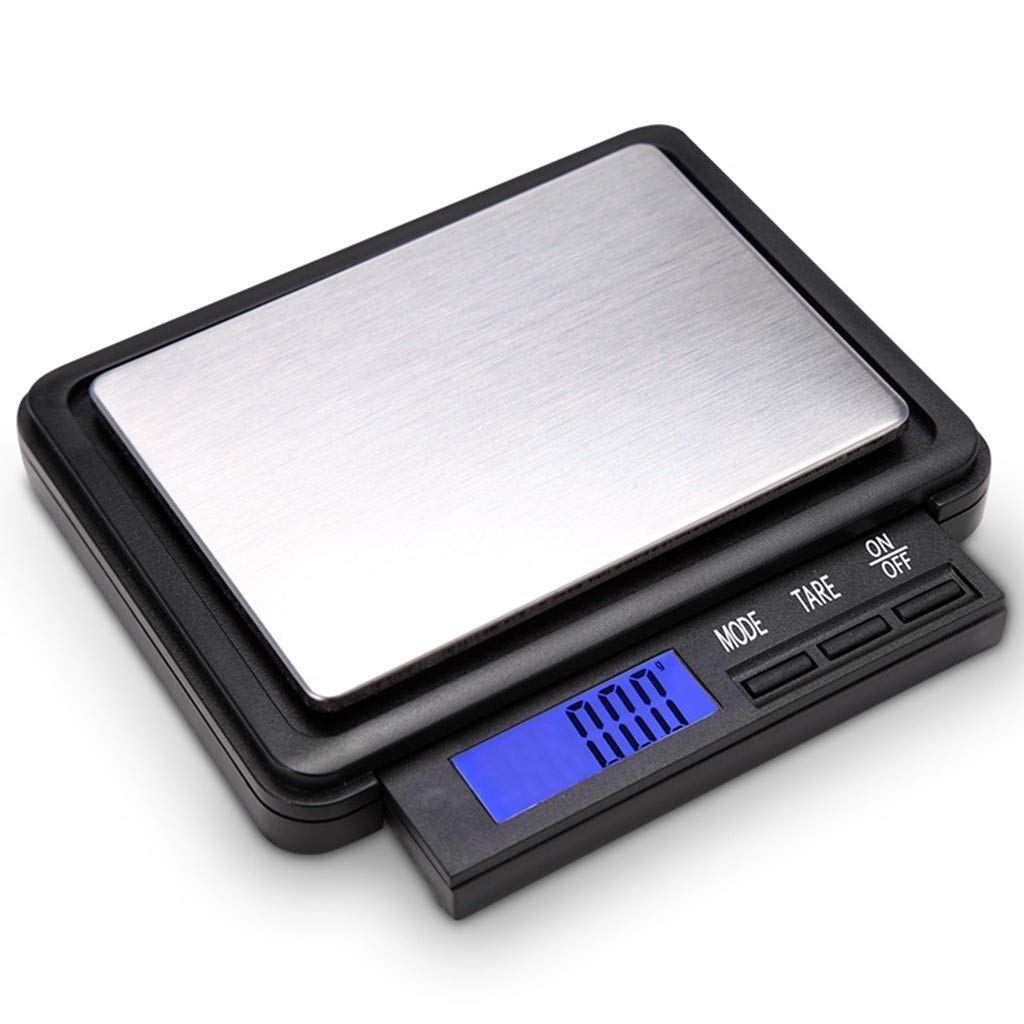 Báscula de Cocina Digital Báscula de Alimentos Báscula electrónica de Acero Inoxidable Báscula de pesaje, Pantalla LED retroiluminada, función de Tara for Hornear Joyas de Huevos(2000g/0.1g)