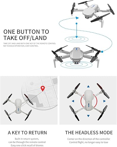 Miniatura 6 de Foldable Dual Cameras Drones for Adults Kids Mini RC Quadcopter UAV Toys with One Key StartReturn, Trajectory Flight, Headless Mode, Intelligent
