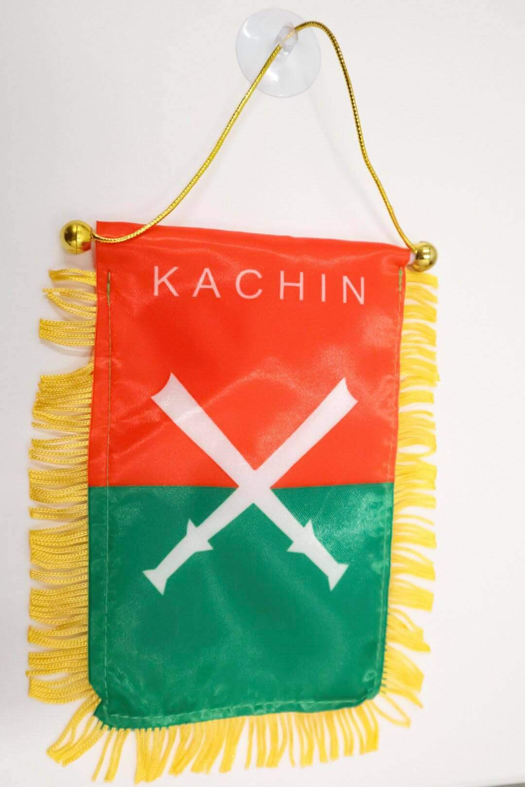 Drapeau Kachin State 1945–1974 grand format pavillon historique Asie Birmanie