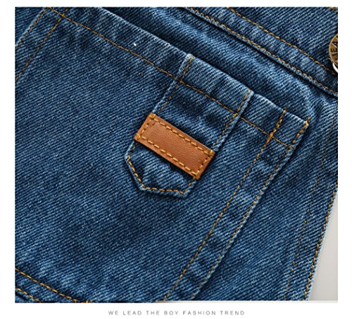 Image of KIDSCOOL SPACE Baby Little Girl Jean Overalls,Big Ripped Denim Shortall
