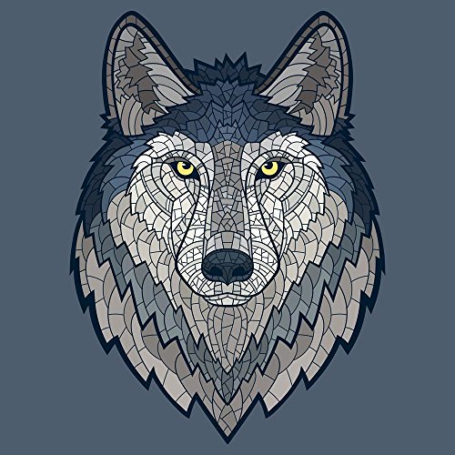 Image of ArtzFolio Wolf Head Mascot | Unframed Premium Canvas Painting for Bedroom & Living Room | 20 x 20 inch (51 x 51 cms)