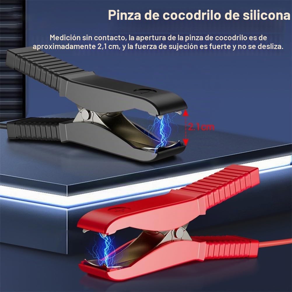 Comprobador de relé de coche de 12 V/24 V. Pantalla LCD con retroiluminación digital, prueba relés de 4/5 pines, compatible con baterías de plomo-ácido/AGM/litio adecuadas para coches, camiones