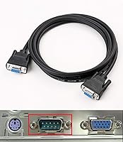 Vista 2 de DTech DB9 RS232 - Cable serie hembra a hembra, cable de módem nulo, línea cruzada TX/RX para comunicación de datos (6 pies, negro)