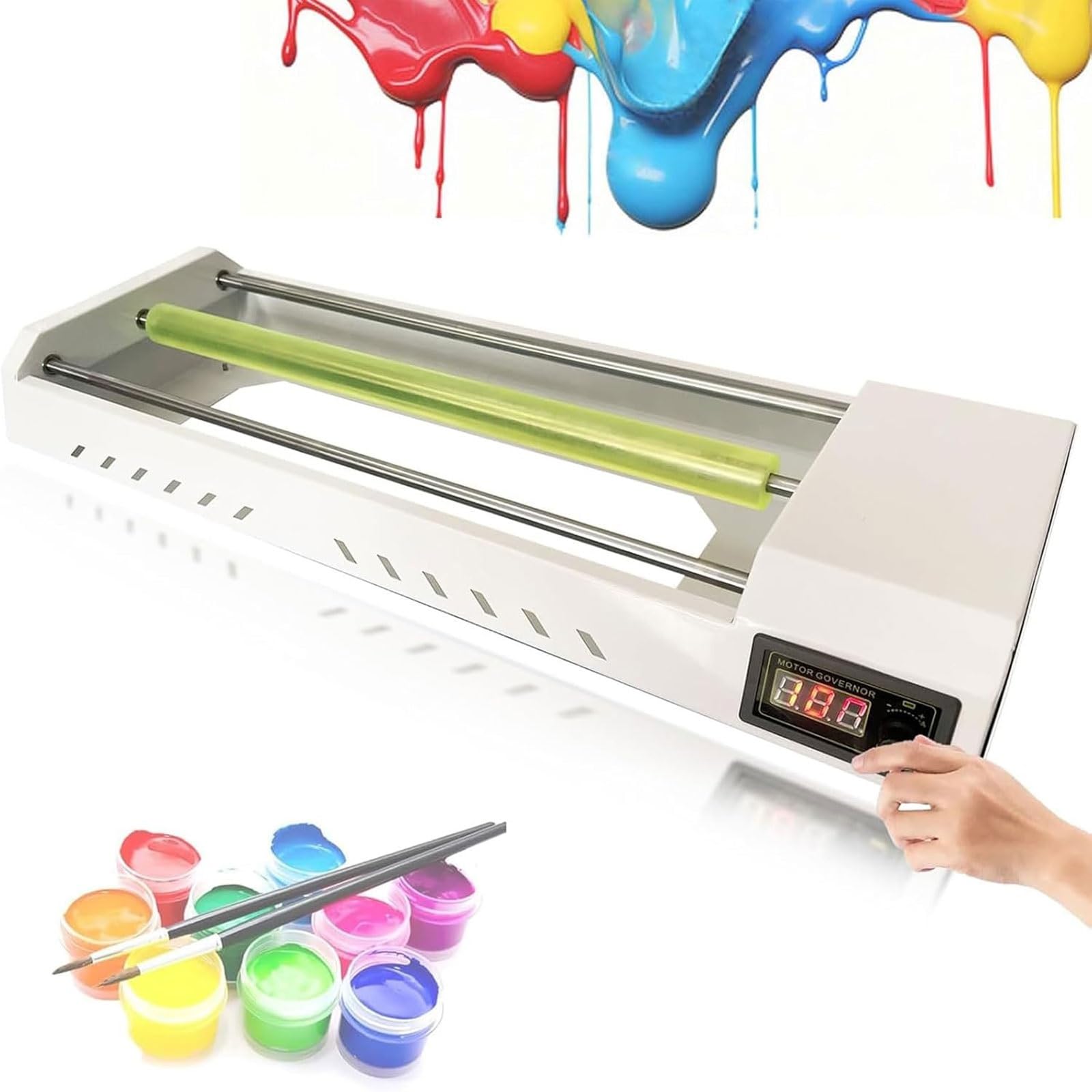 Máquina agitadora pintura eléctrica DTF,capacidad 6 botellas 1L | Agitador rotatorio DTF 6W,mezclador Vortex DIY,Control velocidad Digital equilibrio automático 6 botellas(Upgrade)