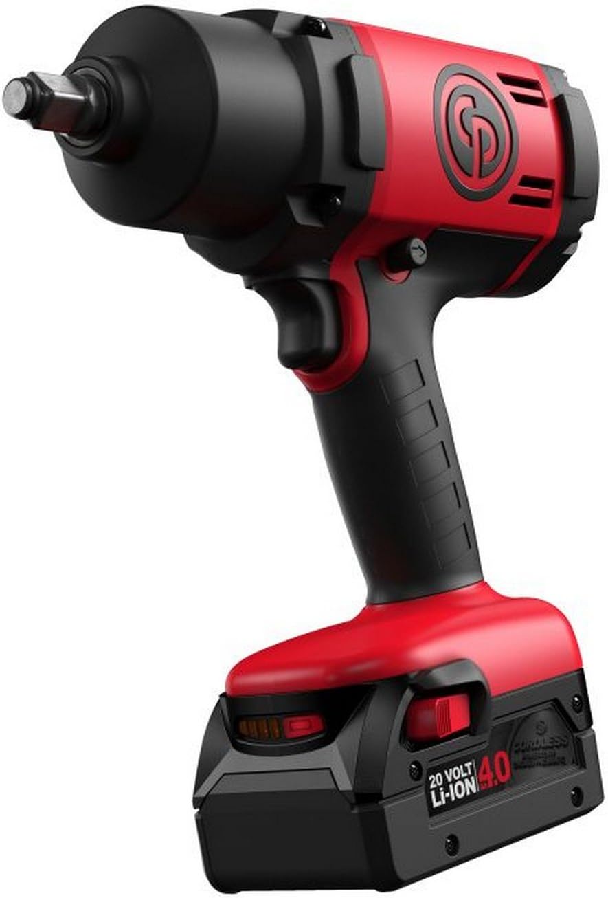 Chicago Pneumatic CP8848K 1/2" Cordless Impact Wrench Kit, Red/Black