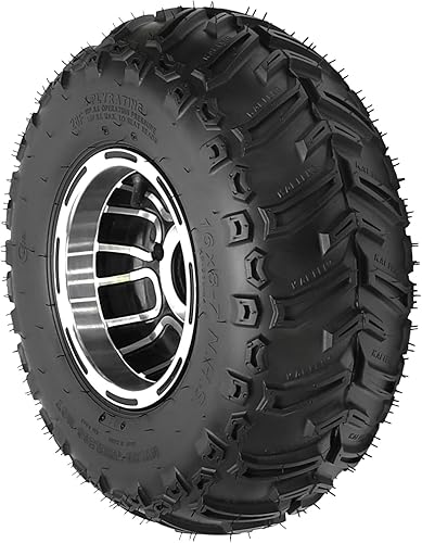 Neumático ATV de 16 x 8-7 con borde de aluminio, neumático Quad Go Kart de 16 x 8 x 7, neumático todoterreno 4 PR sin cámara, rueda de 7 pulgadas, 3