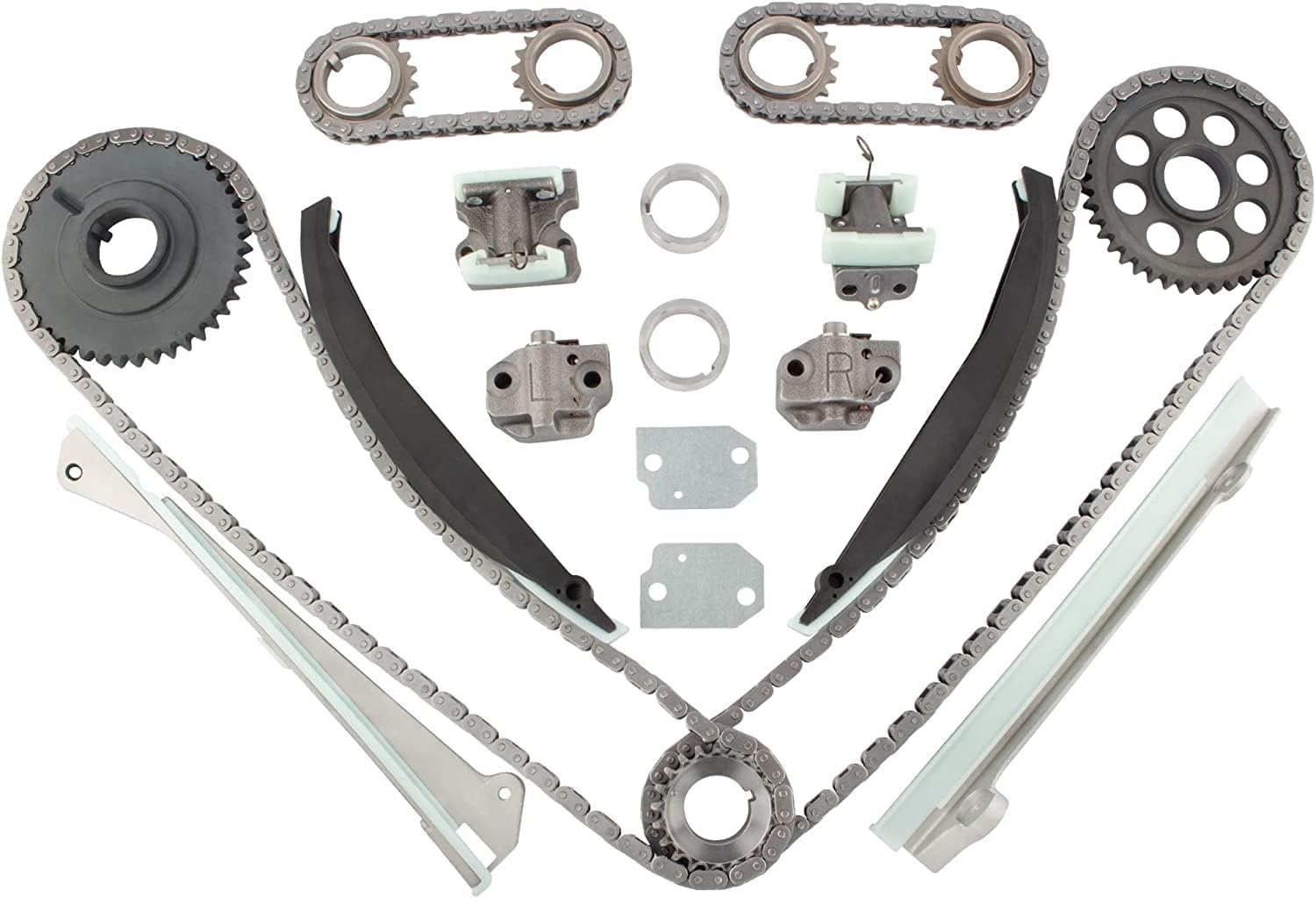 TK4115 Timing Chain Kit for Lincoln Navigator 2001-2004 Blackwood 2002 5.4L DOHC V8, 9-0391SC 3-391SA F8AZ-6256-AA 1L3Z-6L266-AA F7LZ-6K254-BA