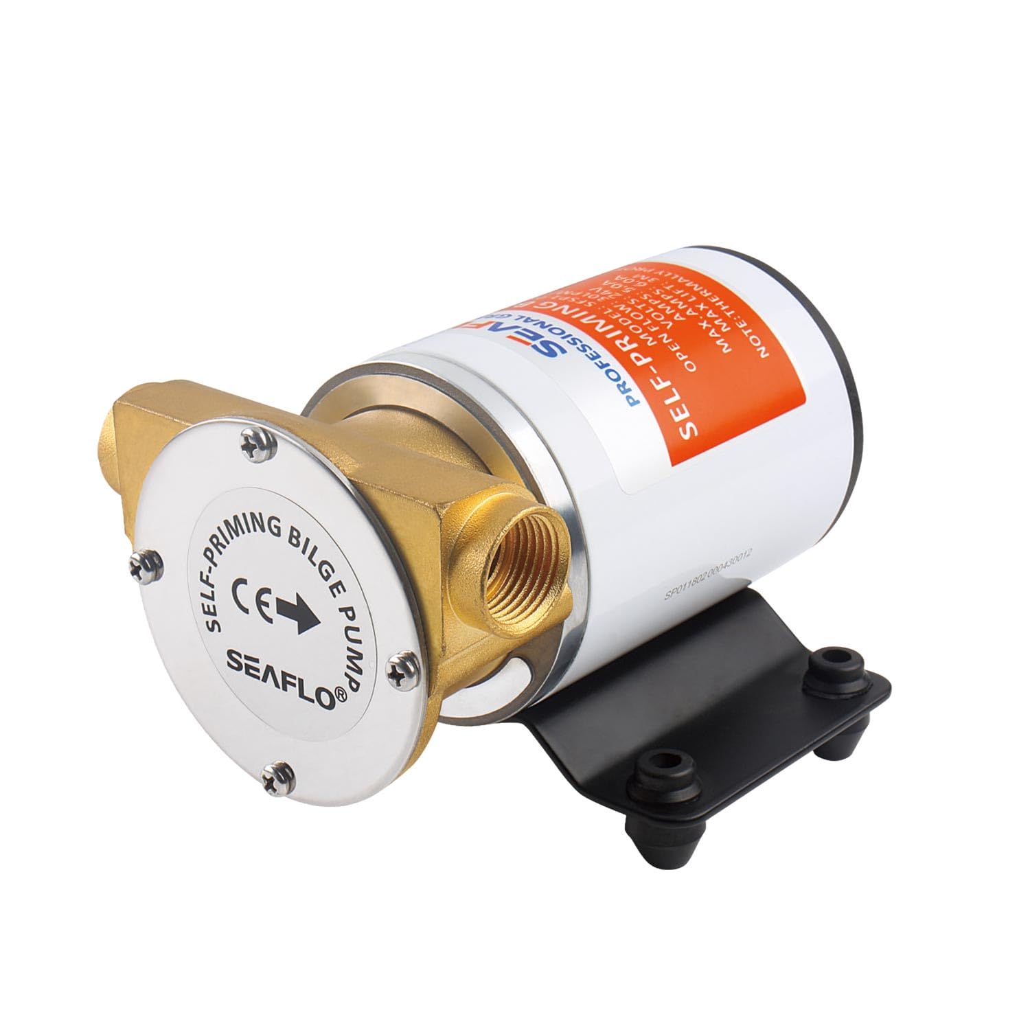 LIGHTEU, SEAFLO SFSP2-080-003-01 - Pompa di sentina da 24 V, 30 l/min (8 GPM) in bronzo autoadescante, automatica, con valvola di ritegno e filtro per barche, yacht, drenaggio sentinali