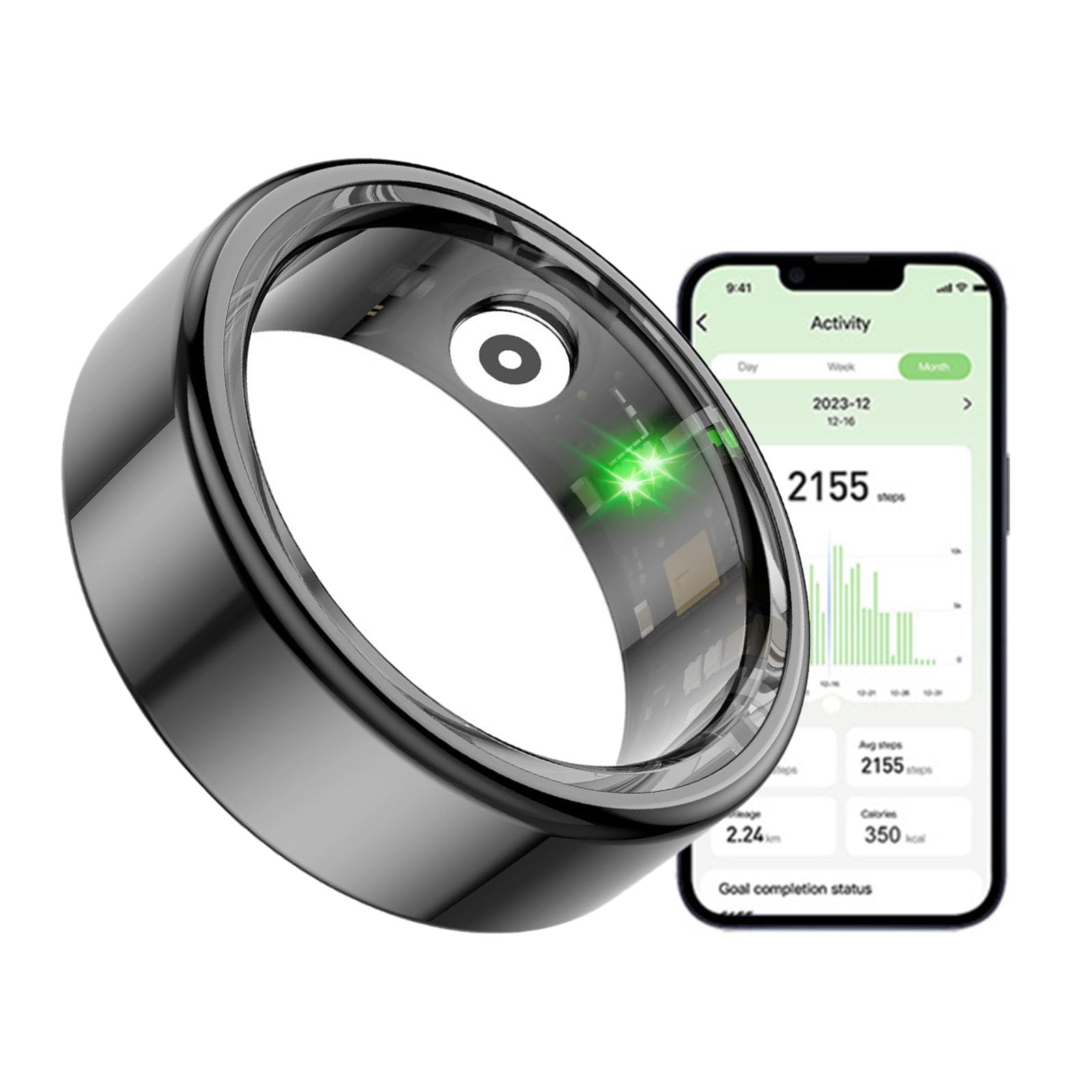 Bague connectée hommes et femmes tracker de fitness Bluetooth 9 B