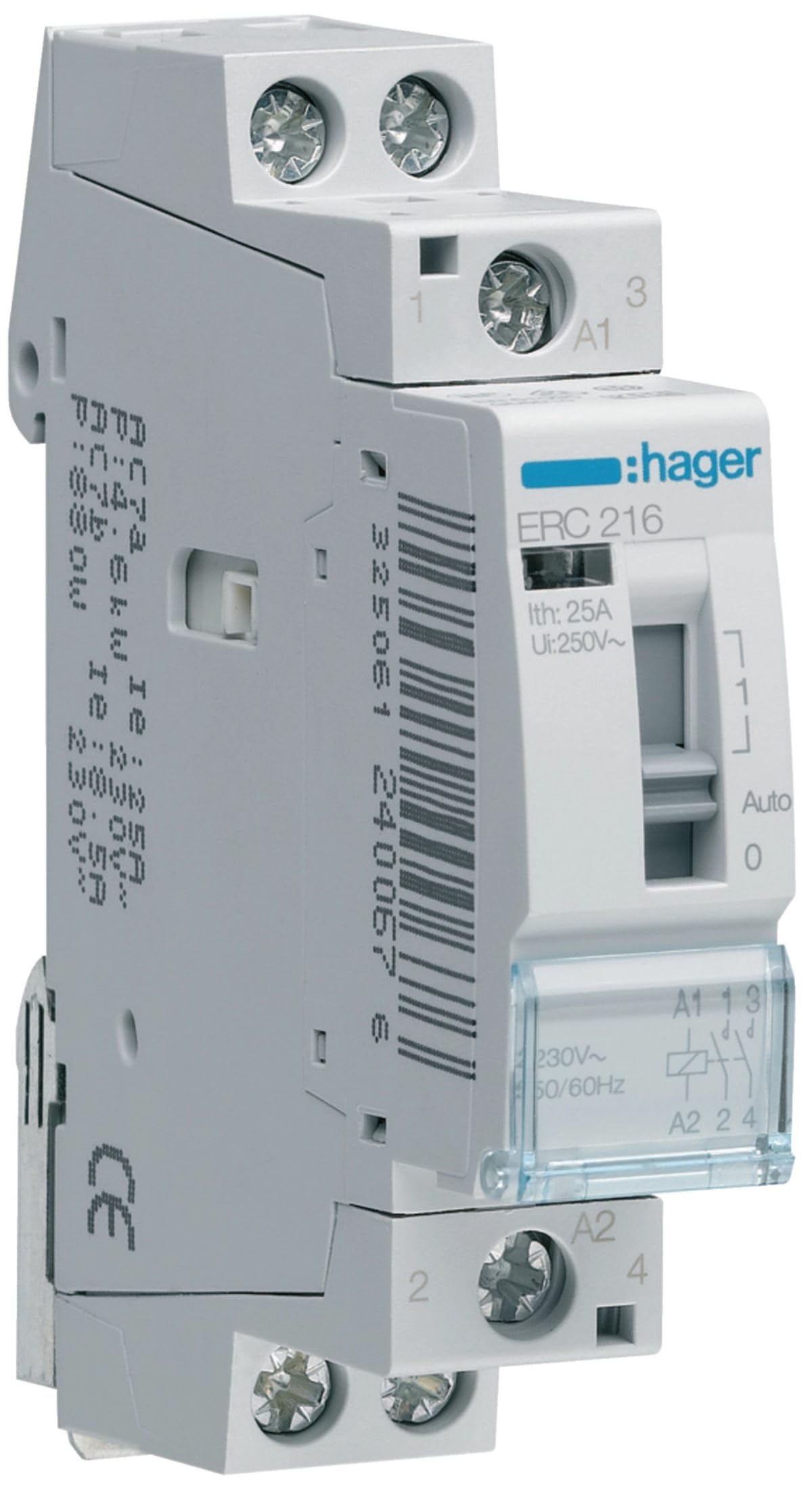 Hager Installation Relay Switch 16A 230V With Contact Indicator