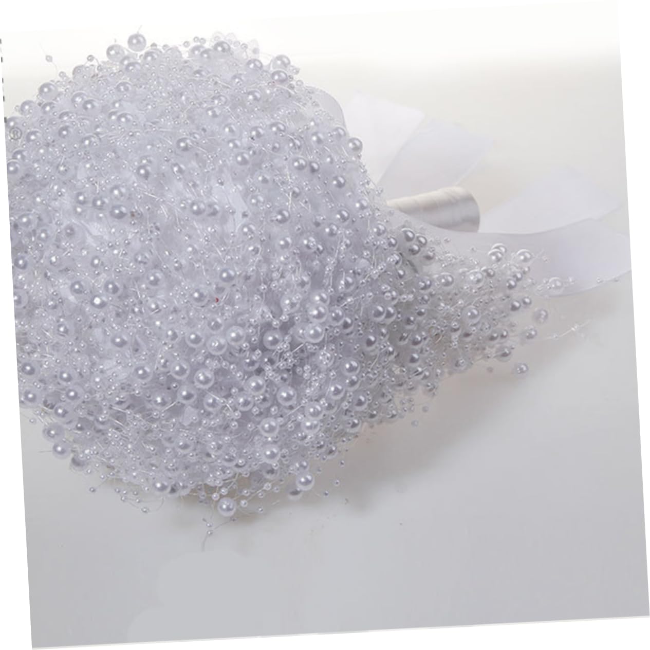 PRETYZOOM Bouquet Sposa in Perle Artificiali Bianco per Matrimonio Elegante